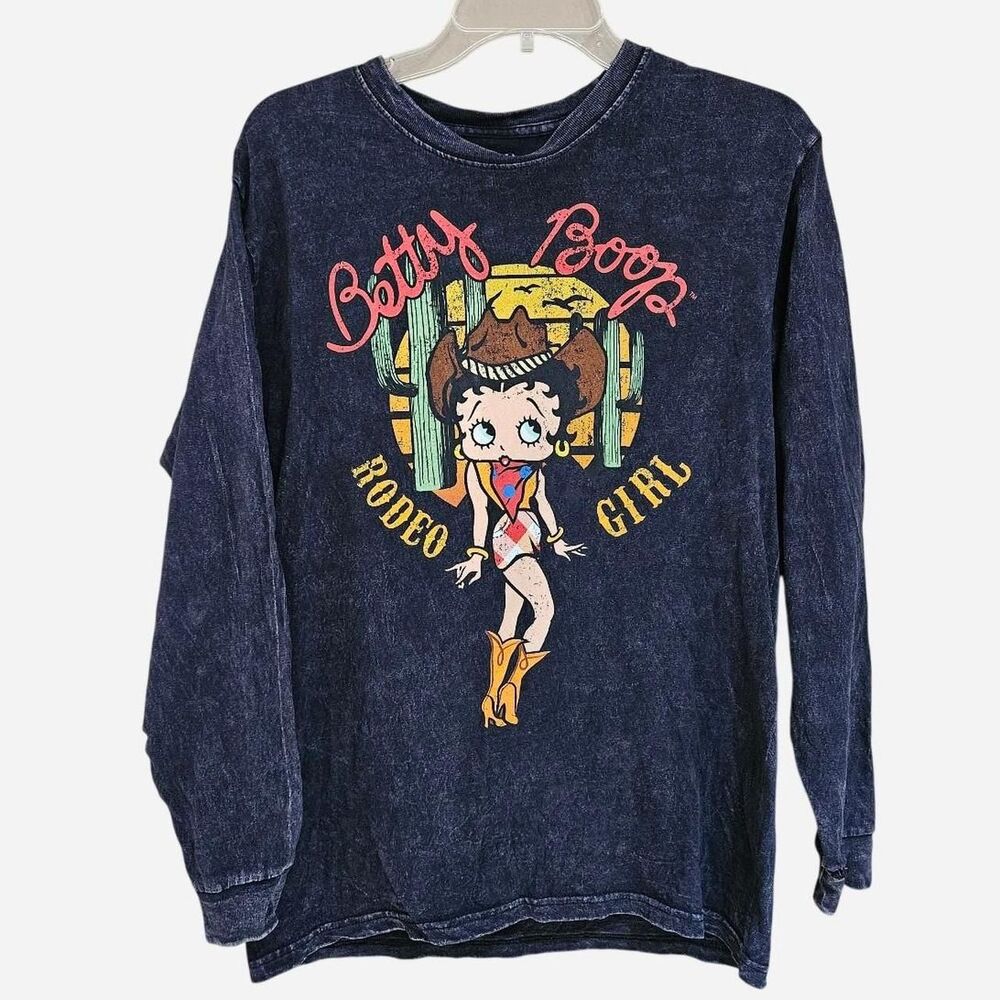 betty boop rodeo girl long sleeve shirt